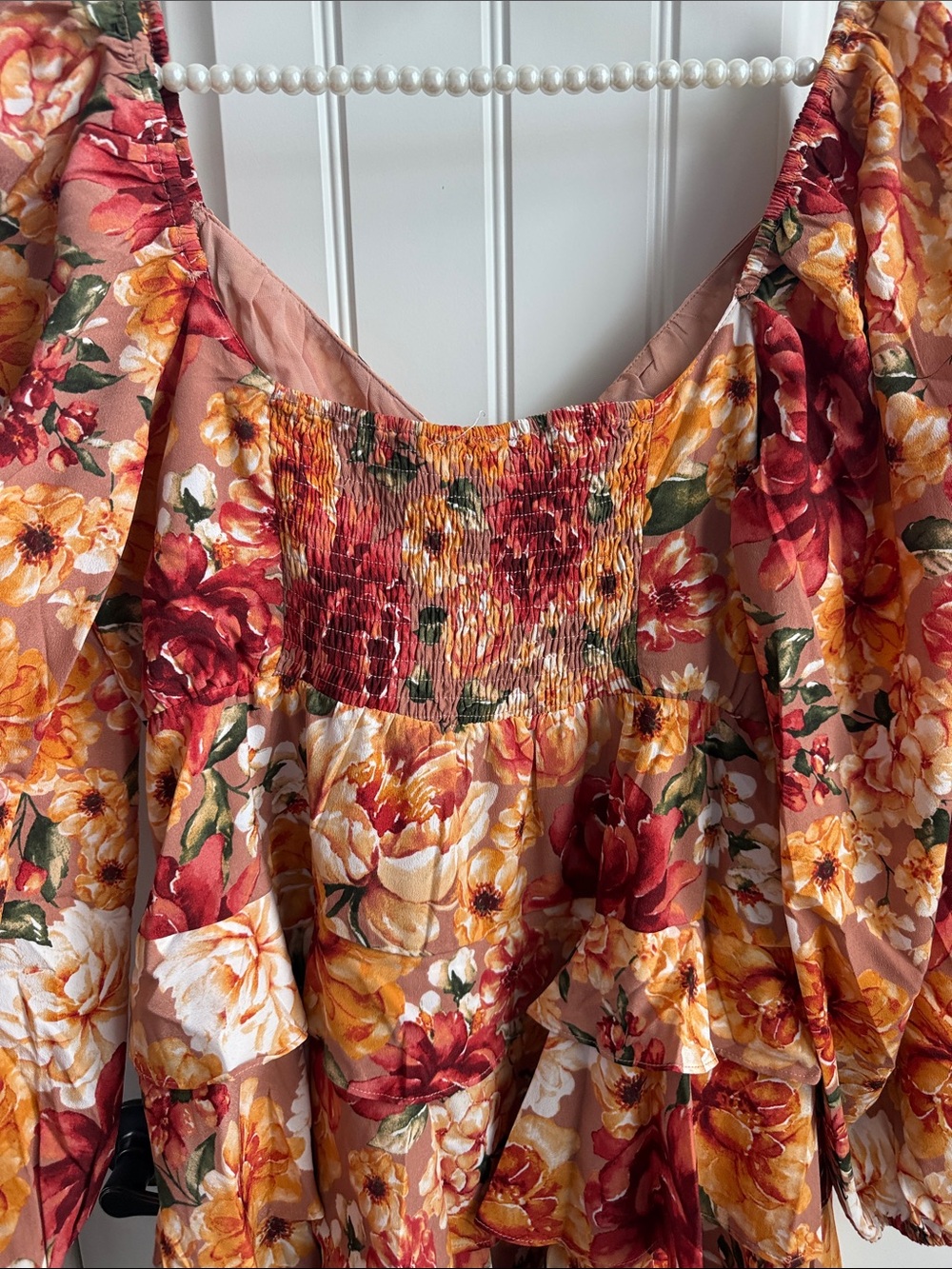 Buddy Love Floral Mini Dress in Red, Yellow, Cream - Picture 8 of 10